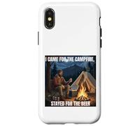 Je suis Venue pour Le feu de Camp, Je suis restée pour m'amuser en Camping avec de la bière Coque pour iPhone X/XS