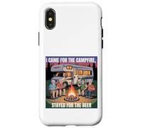 Je suis Venue pour Le feu de Camp, Je suis restée pour m'amuser en Camping avec de la bière Coque pour iPhone X/XS