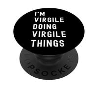 Je suis Virgile Qui Fait des Choses à Virgile PopSockets PopGrip Adhésif