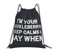 Je Suis Vos Huckleberrys Gardez Votre Calme Et Dites Quand Unisexe Gym Sack Grand Sac À Dos À Cordon Pliable Sacs De Sport Pour Yoga Voyage Natation
