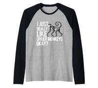 Je suis Vraiment Un Amoureux des singes araignées drôles pour Hommes, Femmes, Filles et garçons Manche Raglan