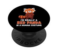 Je suis vraiment un panda roux dans un costume humain PopSockets PopGrip Adhésif