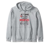 Je t’Aime Plus Fort Que tu ronfles Humour Couple Amour Sweat à Capuche