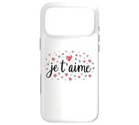 Je T’Aime Romantic Design with Hearts and Roses Coque pour iPhone 17 Pro Max