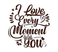 je t'aime à chaque instant avec toi design Stickers gravés 42x44.1cm N'abîme pas le mur Café