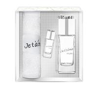 JE T'AIME A la Folie Coffret pour Femme Eau de Parfum 100 ml + Miniature 10 ml + Serviette Éponge Vaporisateur Spray Parfum Cadeau • EVAFLORPARIS