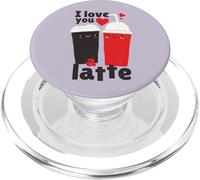 Je t'aime Beaucoup, Un café au Lait, Un Jeu de Mots pour la Saint-Valentin PopSockets PopGrip pour MagSafe