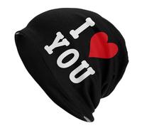 Je t'aime Bonnet en Tricot Thermique Bonnet Hiver Doux Chapeau Tricoté pour Homme Randonnée Décontractée