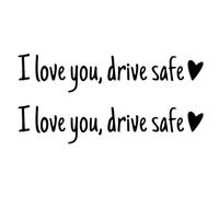 Je Taime Conduisant Autocollant Miroir Sûr, 2 Pièces Autocollant Rétroviseur Voiture Drôle, Conduisez L'autocollant Voiture Sûre Coeur, Je Taime Auto Décalcomanies Enêtre Conduisant Coffres Forts