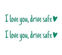 Je Taime Conduisant Autocollant Miroir Sûr, 2 Pièces Autocollant Rétroviseur Voiture Drôle, Conduisez L'autocollant Voiture Sûre Coeur, Je Taime Auto Décalcomanies Enêtre Conduisant Coffres Forts