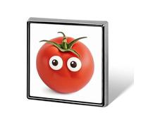 Je t'aime de ma tête tomates imprimé badge carré bouton en métal badge bouton décoratif broche épinglettes sac chapeau accessoires pour femmes hommes aluminium