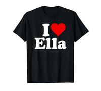 Je t'aime DE Tout CŒUR Ella T-Shirt Graphique avec Valeur, Homme, Noir, M