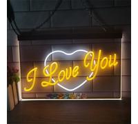 Je t'aime (enseignes lumineuses LED) | Néons à intensité variable (3 niveaux) alimentés par USB, pour la décoration murale de mariage