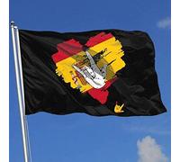 Je t'aime Espagne Coeur Drapeau 0,9 x 1,5 m Impression simple face Welcome Family Flag Banner