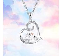 Je t'aime - Exquise Silver Aimant bébé éléphant Embrasse Le Collier pendent