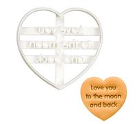 je t'aime jusqu'à la lune et retour dans l'emporte-pièce sans empattement, 1 pièce