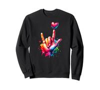 Je t'aime la langue des signes Sweatshirt