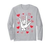 Je t'aime, langage des Signes, Saint-Valentin, ASL Hearts Manche Longue