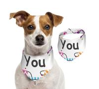 Je t'aime Maman,Bandanas pour Chien, écharpe en Coton, Bavoirs réglables pour Animaux de Compagnie,S