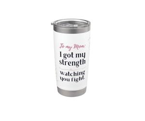 Je t'aime maman, c'est grâce à toi que j'ai puisé ma force Gobelet isotherme en acier inoxydable double paroi