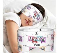 Je t'aime maman, Masque de sommeil pour la maison, les voyages et le travail posté, couvrant entièrement les yeux et bloquant la lumière
