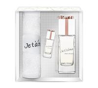 JE T'AIME Mon Amour Coffret pour Femme Eau de Parfum 100 ml + Miniature 10 ml + Serviette Éponge Vaporisateur Spray Parfum Cadeau • EVAFLORPARIS