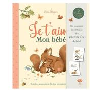 Je t'aime mon bébé – Livre cadeau de naissance avec histoire à murmurer et cartes étapes 1re année