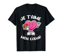 Je t'aime mon cœur Message d'amour romantique pour couple T-Shirt