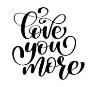 Je t'aime plus avec un signe et une citation d'amour positive dessinée à la main Stickers muraux en PVC 42x42.1cm Multicolore Noir