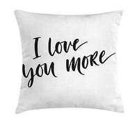 Je t'aime Plus, Dessiné Au Marqueur comme Une Romance Monochrome sur Le Thème De La Saint-Valentin Taie d'oreiller Premium Canapé Taie d'oreiller Décor Housse De Coussin pour Chaise Patio 45X45Cm