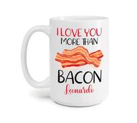 Je T'Aime Plus Que Le Bacon Tasse À Café Durable Tasse À Thé Drôle Mug Cadeaux Amusants Pour Bureau Collègue Pâques 330Ml