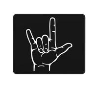 Je t'aime (Signe De La Main) Tapis De Souris Gaming Durable Mousepad Lavable Mouse Pad pour Travail Jeu Voyage 25X30Cm