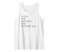 Je t'aime sincèrement et platoniquement Mignonne fierté asexuée Débardeur