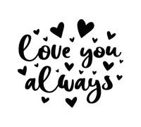 je t'aime toujours Stickers muraux 49.2x58.7cm Stickers pour vitres Noir