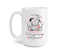 Je T'Aimerai Toujours Et À Jamais. Tasse À Café Céramique Tasse À Thé Drôle Mug Idée Cadeau Pour Anniversaire Collègue Pâques 330Ml