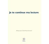 Je te continue ma lecture Collectif (Auteur), Michèle Cohen-Halimi (Edité par), Francis Cohen (Edité par)