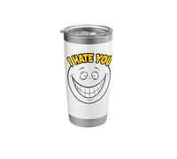 Je te déteste Smile Face Gobelet isotherme en acier inoxydable double paroi