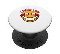 Je Te déteste Smile Face PopSockets PopGrip Adhésif