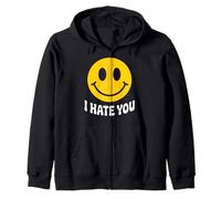 Je Te déteste Smile Face Sweat à Capuche