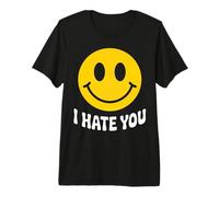 Je Te déteste Smile Face T-Shirt Haut de Gamme