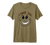 Je Te déteste Smile Face T-Shirt Haut de Gamme