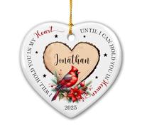 Je Te Garderai dans Mon Cœur Christmas Hanging Céramique Décoration De Noël À Suspendre avec Ficelle Sapin Décoration D'Ornement De Noël