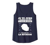 Je Te Jure j'entends des Voix et Elles me Disent mais Tire Débardeur, Femme, Bleu Marine, XXL