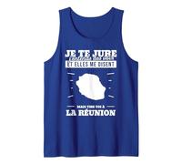 Je Te Jure j'entends des Voix et Elles me Disent mais Tire Débardeur, Homme, Bleu Royal, S