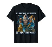 Je te protégerai, chaton, peu importe le mème amusant d'Alpha Wolf T-Shirt