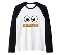 Je te regarde des yeux drôles dessins drôles d'humour Manche Raglan