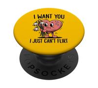 Je Te Veux, Je ne Peux Tout Simplement Pas flirter PopSockets PopGrip Adhésif