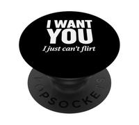 Je Te Veux, Je ne Peux Tout Simplement Pas flirter PopSockets PopGrip Adhésif