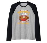 Je Te Vois entourée de ma Famille - Thanksgiving, Automne Manche Raglan