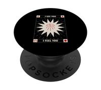 Je Te Vois, Je Te Sens (Graphique bohème) PopSockets PopGrip Adhésif